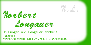 norbert longauer business card